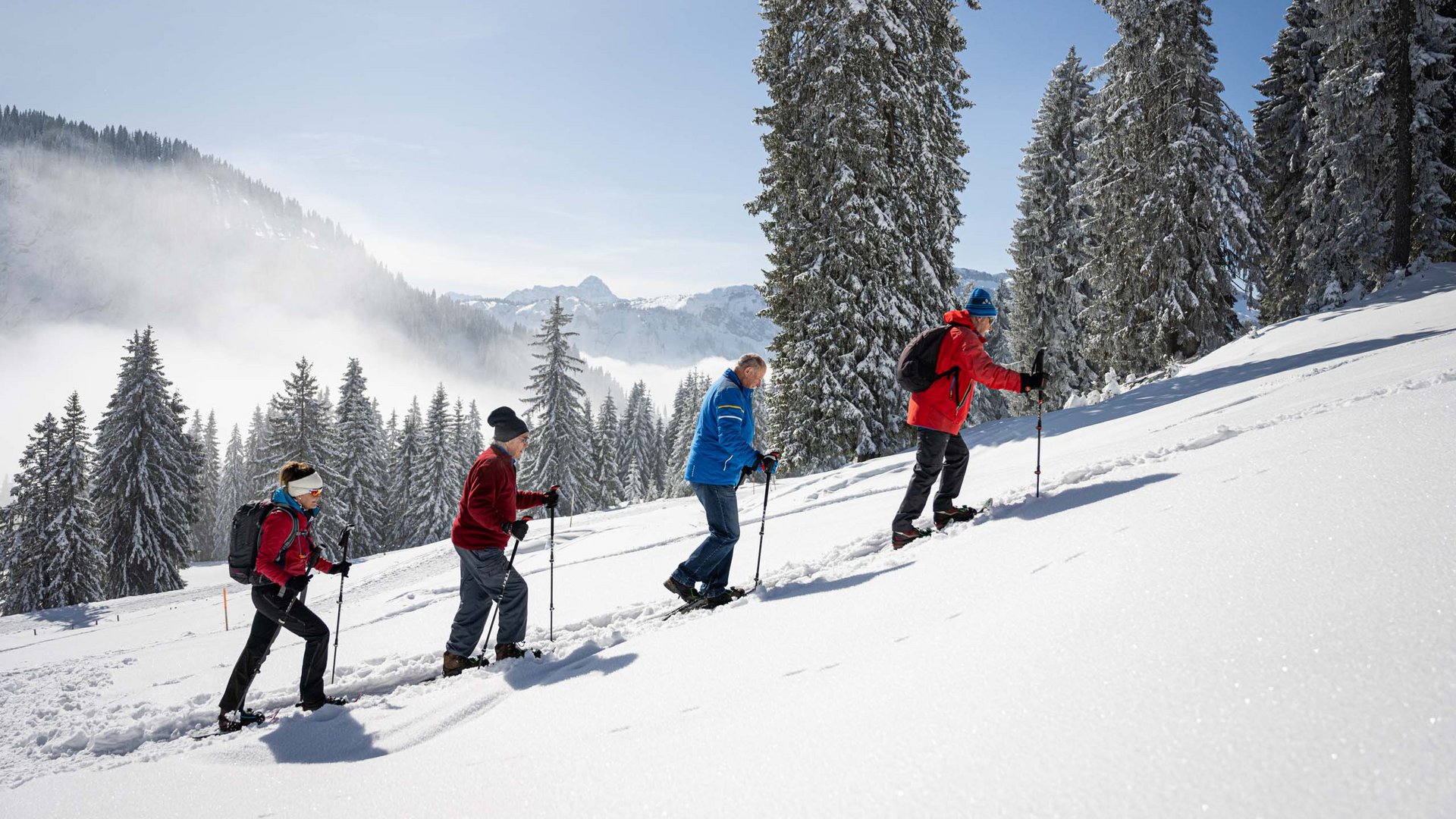 Schneeschuhwandern rund um Oberstdorf